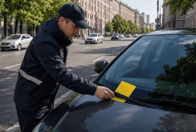 В Минске отказались от жёлтых бланков на автомобилях за нарушения парковки